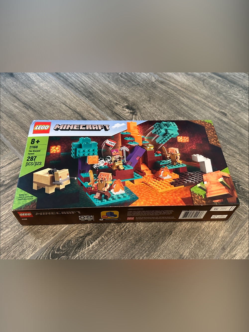 New Sealed Retired LEGO Minecraft #21168 The Warped Forest 287pcs Piglin Hoglin